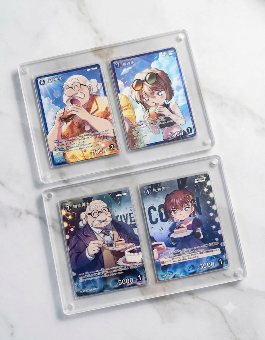 Acrylic Magnetic Card Display Stand with Wood Base | For Pokemon, One Piece & All TCG Cards