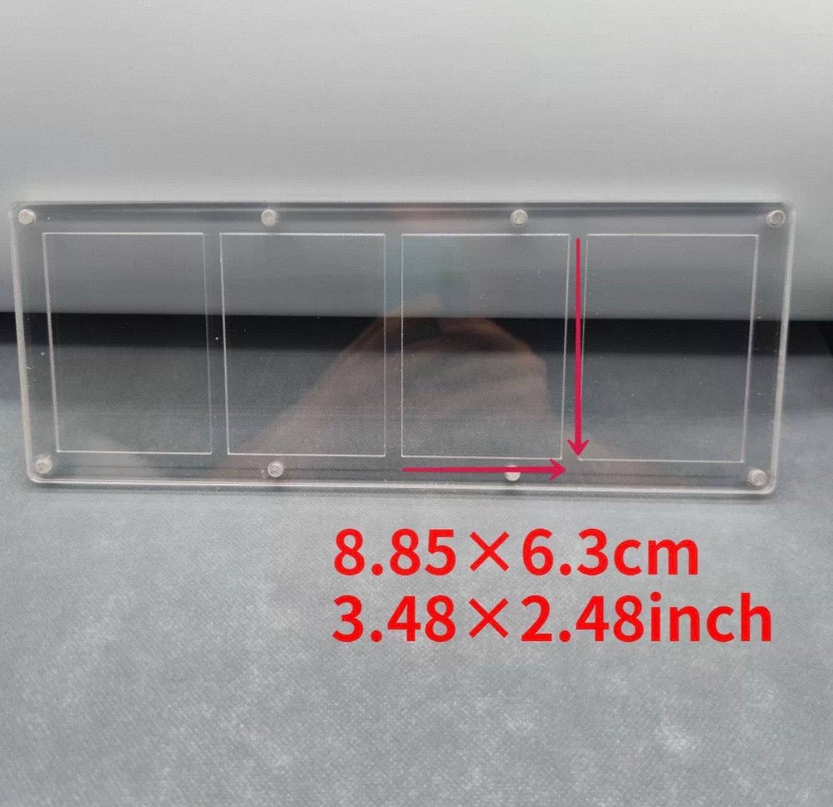Acrylic Magnetic Card Display Stand with Wood Base | For Pokemon, One Piece & All TCG Cards