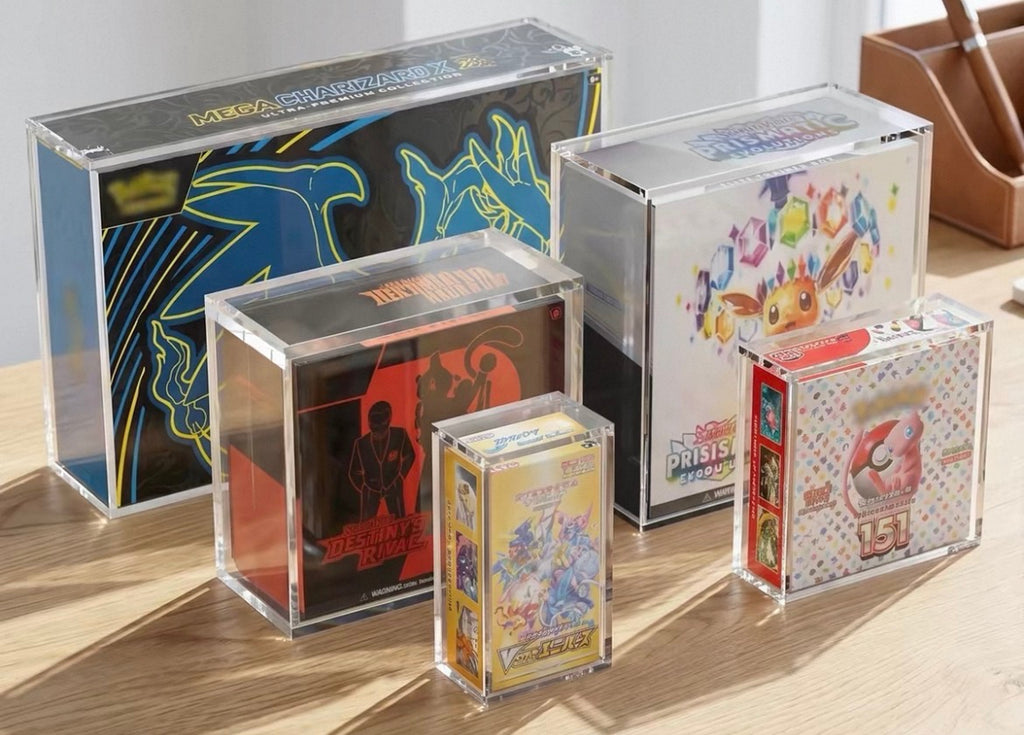 UV Protected Acrylic Display Case for Pokemon ETB, Booster Box & UPC | TCG Sealed Protector