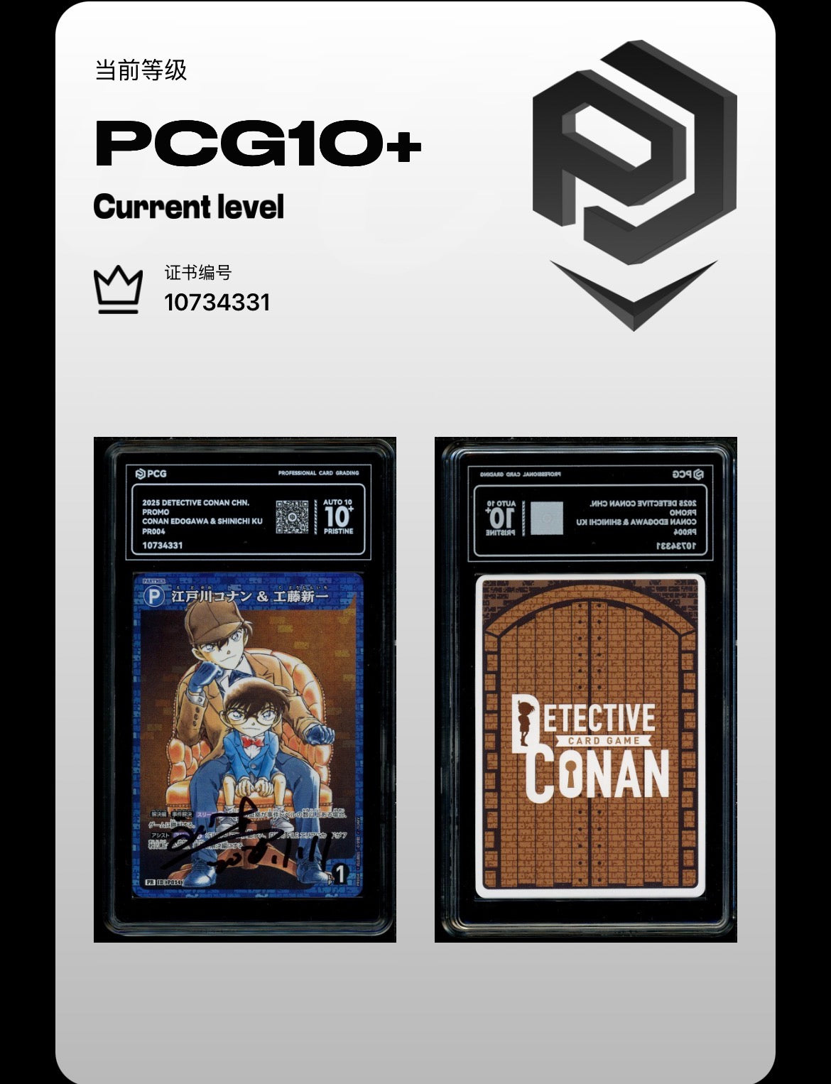 PCG Perfect 10 Conan & Shinichi Promo Detective Conan
