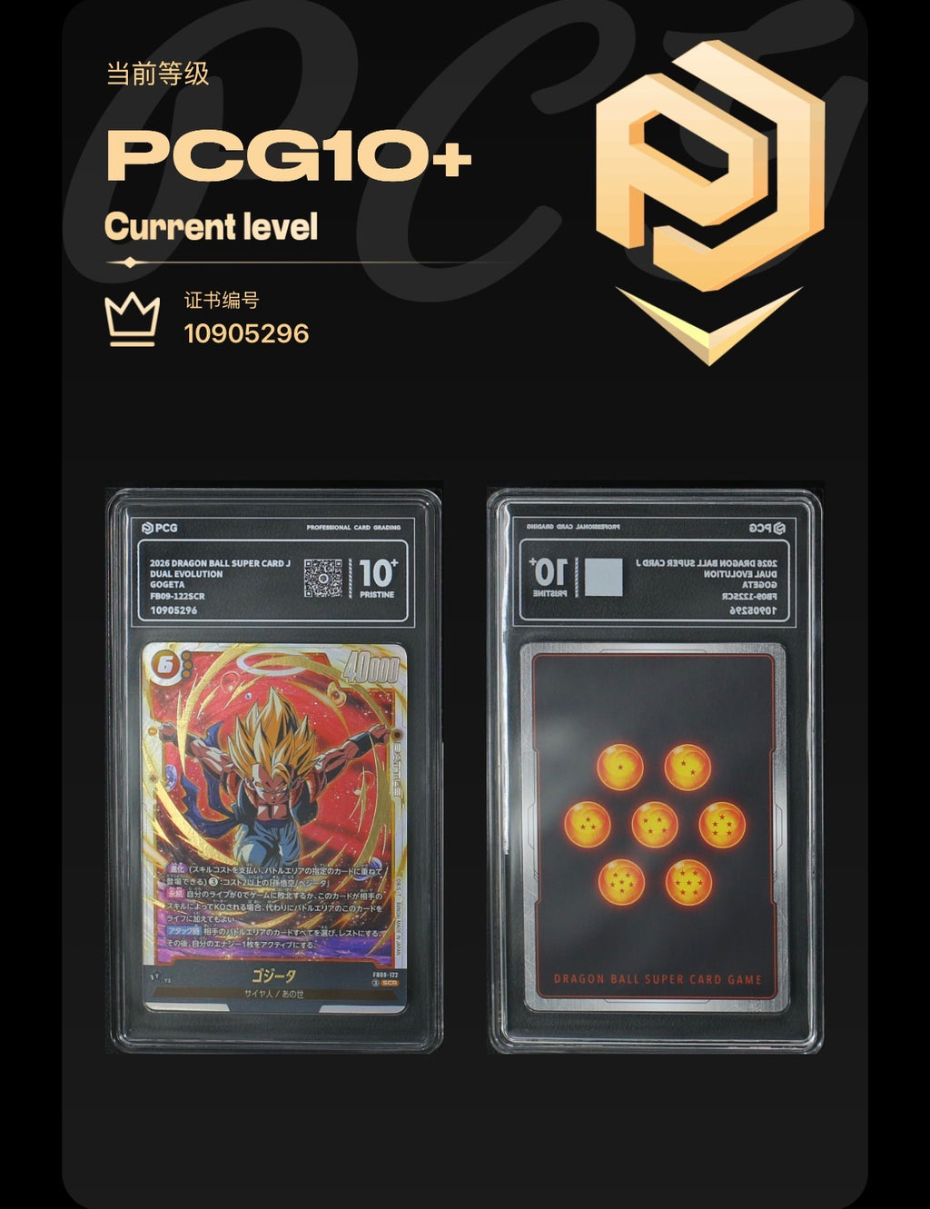 PCG Perfect 10 Gogeta FB09-122 SCR Dragonball Dual Evolution